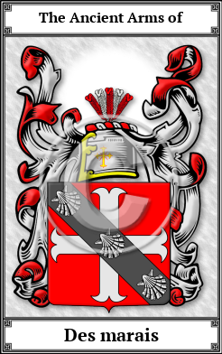Des marais Family Crest Download (JPG)  Book Plated - 150 DPI